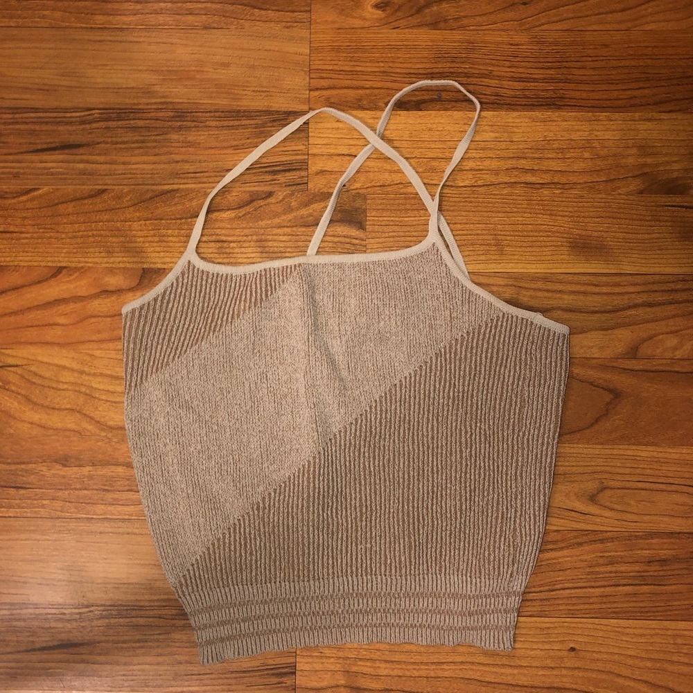 ARMANI EXCHANGE cross back tank top